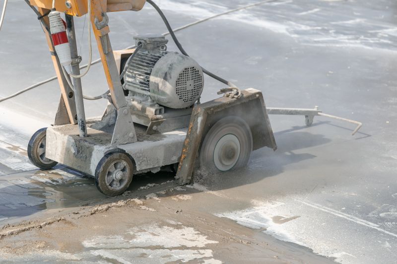 Concrete Cutting in Progress